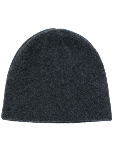 N•peal Double Layer Organic-cashmere Beanie In Grey