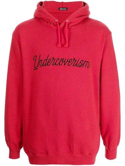 Undercoverism Red French Terry Logo Hoodie