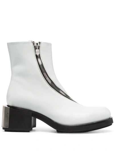 Gmbh Logo Plaque Ankle Boots In Grau