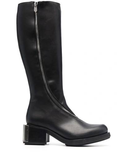 Gmbh Cross Leather Riding Boots In Black