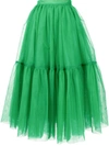 ROCHAS HIGH-WAISTED TULLE MIDI SKIRT