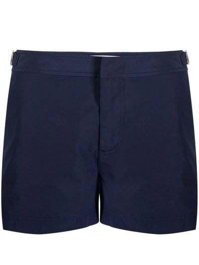 Orlebar Brown Springer Buckle-detail Swim Shorts In Blue