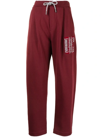 Opening Ceremony Logo-print Track Pants In Maroon