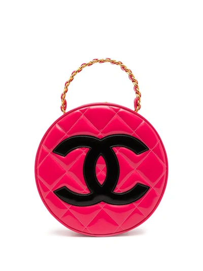 Pre-owned Chanel 1995 Diamond-quilted Cc Handbag In Pink
