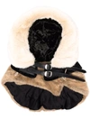 JUNYA WATANABE FAUX-FUR TRIM BUCKLED COLLAR