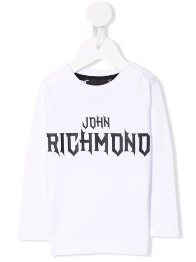 John Richmond Junior Babies' Logo Print T-shirt In White