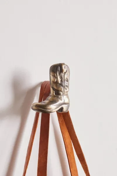 Urban Outfitters Cowboy Boot Wall Hook In Gold