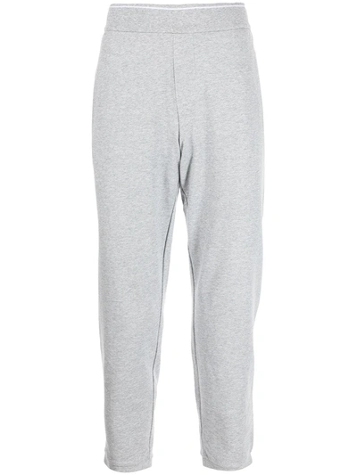 Armani Exchange Slim-fit Cotton Track Pants In Grey