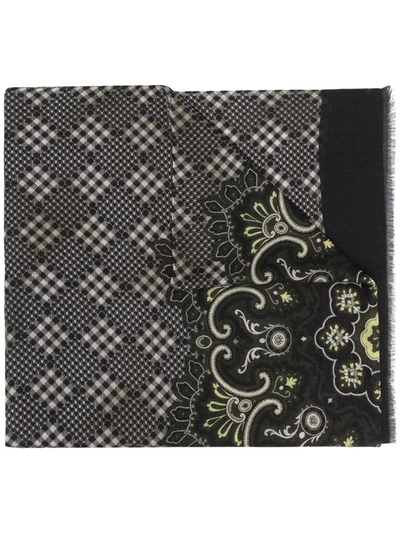 Tagliatore All-over Print Scarf In Black