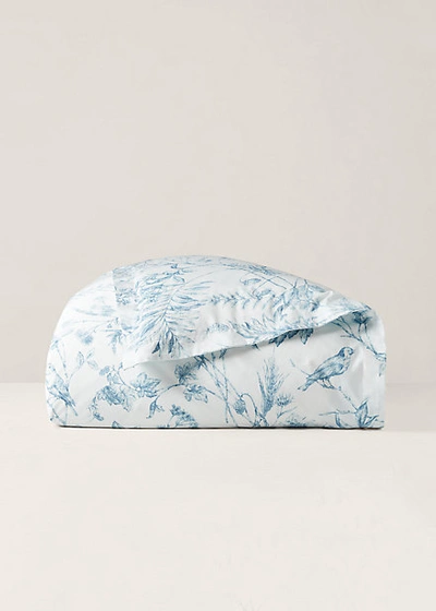 Ralph Lauren Genevieve Floral Sateen Duvet Cover In Blue