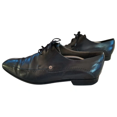 Pre-owned Moreschi Leather Lace Ups In Black