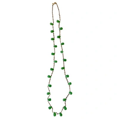 Pre-owned Kenneth Jay Lane Long Necklace In Green