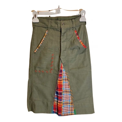 Pre-owned Fiorucci Mid-length Skirt In Khaki