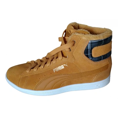 Pre-owned Puma Trainers In Camel