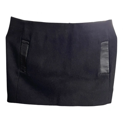 Pre-owned Maje Fall Winter 2020 Wool Mini Skirt In Black