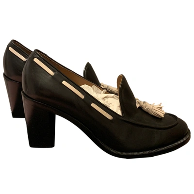 Pre-owned Fratelli Rossetti Leather Heels In Black
