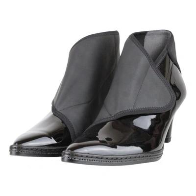 Pre-owned United Nude Leather Heels In Black