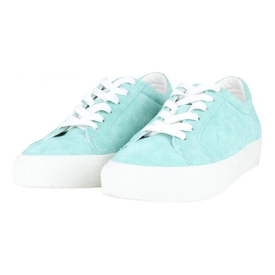 Pre-owned Furla Leather Trainers In Blue