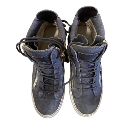 Pre-owned Giuseppe Zanotti Coby Trainers In Grey