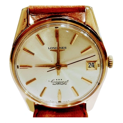 Pre-owned Longines Conquest Pink Gold Watch