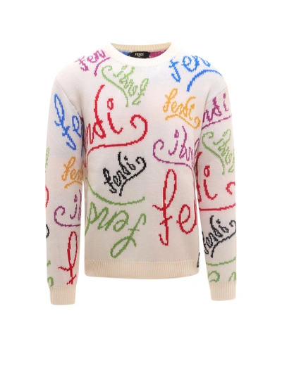 Fendi Wool Sweater In Multi