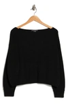 French Connection Millie Mozart Boat Neck Sweater In Black