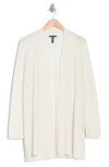 Eileen Fisher Merino Straight Long Cardigan In Ivory