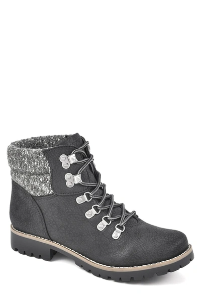 CLIFFS BY WHITE MOUNTAIN PATHFIELD KNIT COLLAR LACE-UP BOOT