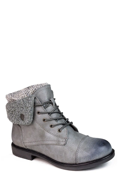 Cliffs By White Mountain Duena Faux Shearling Lined Lace-up Boot In Multi