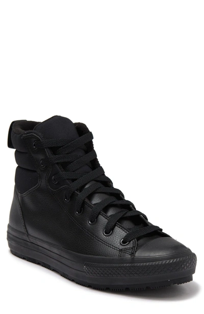 Converse Chuck Taylor All Star Berkshire High Top Boot In Black/ Black/ Ash Stone