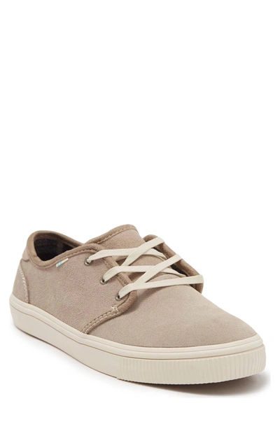Toms Carlo Suede Sneaker In Desert Taupe Suede