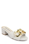 JUICY COUTURE CHAIN FAUX FUR MULE SANDAL