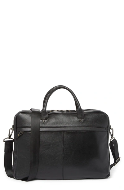 Bugatti Behhold Leather Briefcase In Black