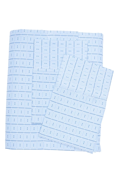 Gravity Modernist Full Sheet Set In Geo Line Blue