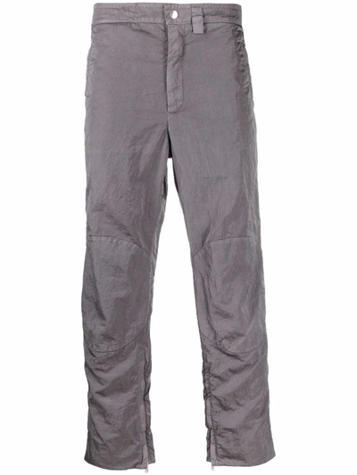 Jil Sander Slim-fit Draped Trousers In Grey