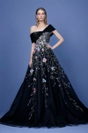 GEORGES HOBEIKA BEADED OFF SHOULDER TULLE GOWN,GH21FGRTW09IS-12
