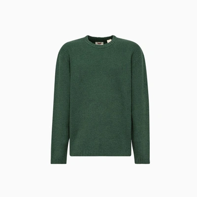 Levi's Battery Crewneck Sweater - Pine Needle Green In 0003