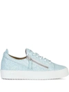 Giuseppe Zanotti Gail Glitter Sneakers In Blue