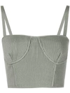 Jonathan Simkhai Standard Gabby Recycled Knit Top In Sage