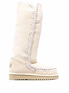 Mou Slip-on Sheepskin Boots In Nude