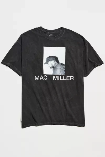Urban Outfitters Mac Miller Portrait Tee In Black