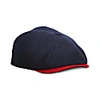 Mister Miller - Master Hatter Men's Blue Jacks Kiss Newsboy Cap In Navy & Red Merino Lambswool In Newsboy