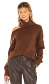 Paige Raundi Brown Cut-out Wool-blend Jumper In Cognac