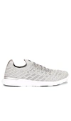 Apl Athletic Propulsion Labs Techloom Wave Two-way Running Sneakers In Metallic Silver
