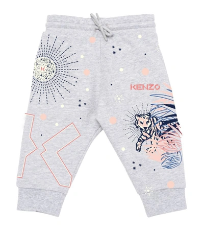 Kenzo Babies' Icon Tiger And Friends Sweatpants (6-36 Months) In Grey