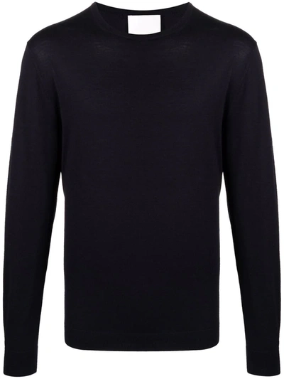 Allude Fine-knit Virgin-wool Jumper In Blue