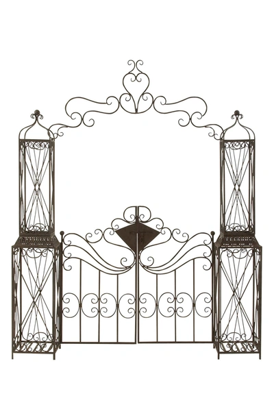 Willow Row Metal Garden Gate In Black