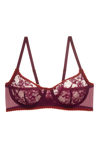 Natori Intimates Imperial Unlined Balconette Underwire Bra In Port/cinnabar