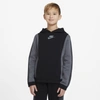 Nike Sportswear Amplify Big Kids' Pullover Hoodie In Black,dark Smoke Grey,iron Grey,smoke Grey