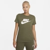 Nike Sportswear Essential T-shirt In Medium Olive,white